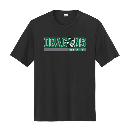 Carroll Dragons Tennis Stripe Sport-Tek Competitor Dri-FIT Tee