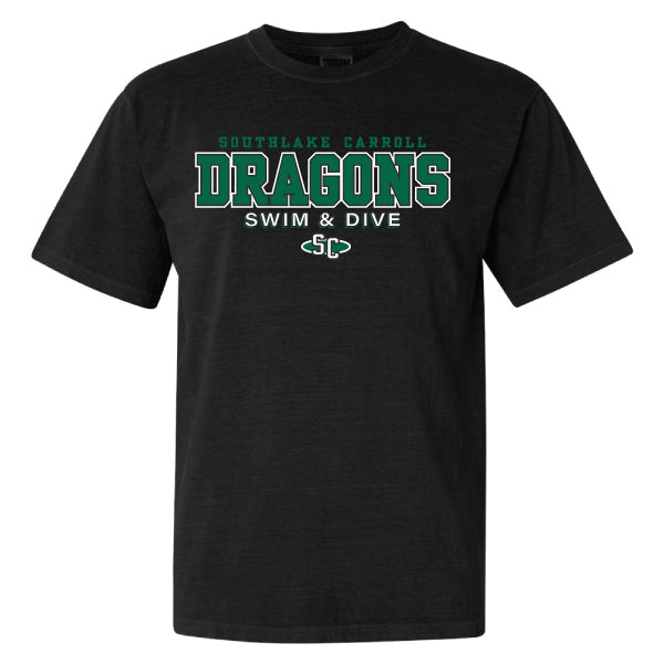 Carroll Swim & Dive Collegiate Dragons Comfort Colors Tee