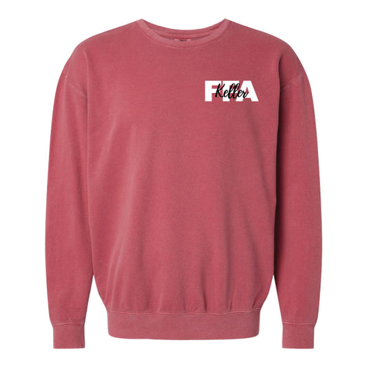 Keller FFA Embroidered Comfort Colors Lightweight Crew Sweatshirt