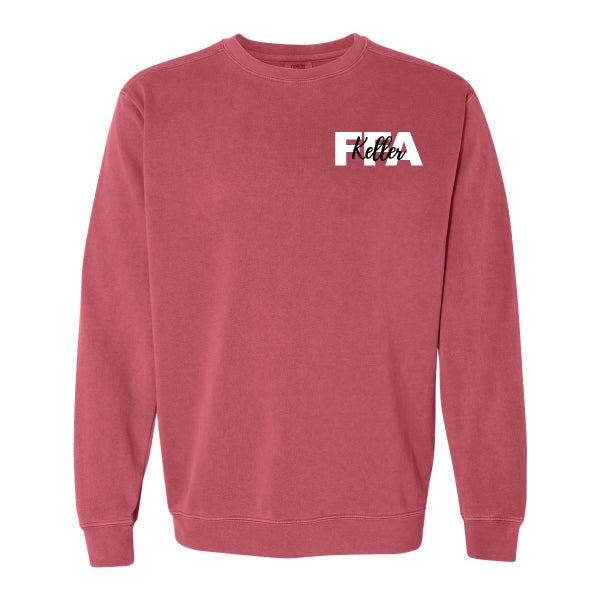 Keller FFA Embroidered Comfort Colors Crew Sweatshirt