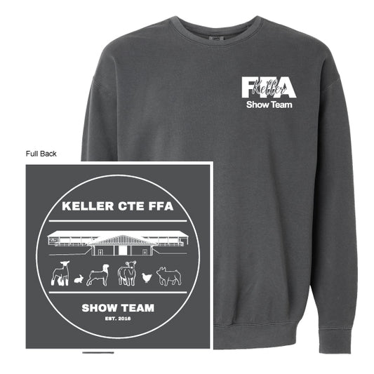 Keller FFA "Show Team" Comfort Colors Lightweight Crew Sweatshirt