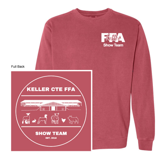 Keller FFA "Show Team" Comfort Colors Crew Sweatshirt