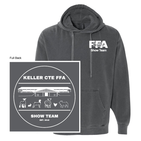 Keller FFA "Show Team" Comfort Colors Hooded Sweatshirt