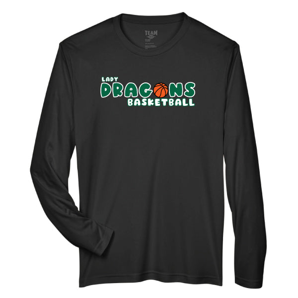 CMS "Lady Dragons Basketball" Team 365 Zone Performance L/S Tee