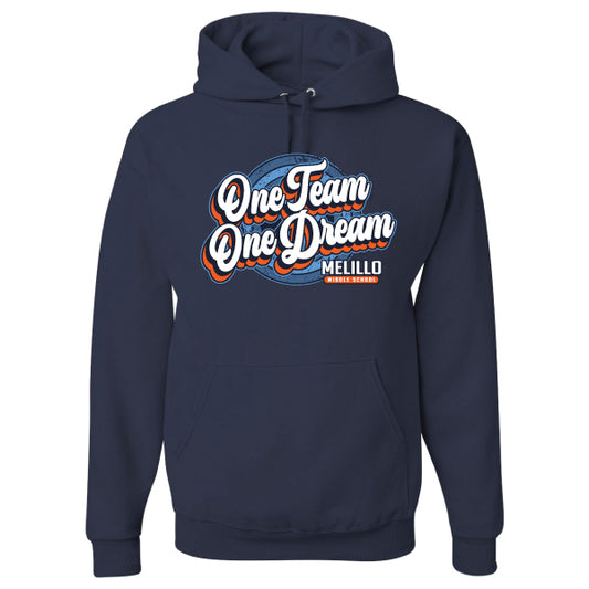 Melillo Middle School One Team One Dream Jerzees Nublend Fleece Pullover Hoodie