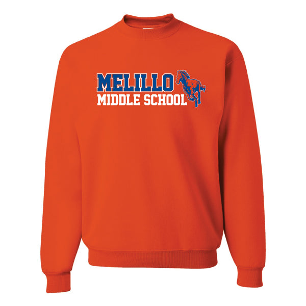 Melillo Middle School Pony Center Jerzees Nublend Fleece Crew Sweatshirt