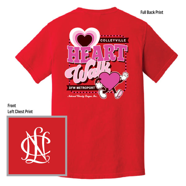 NCL Colleyville - DFW Metrport Chapters Heart Walk Comfort Colors Tee