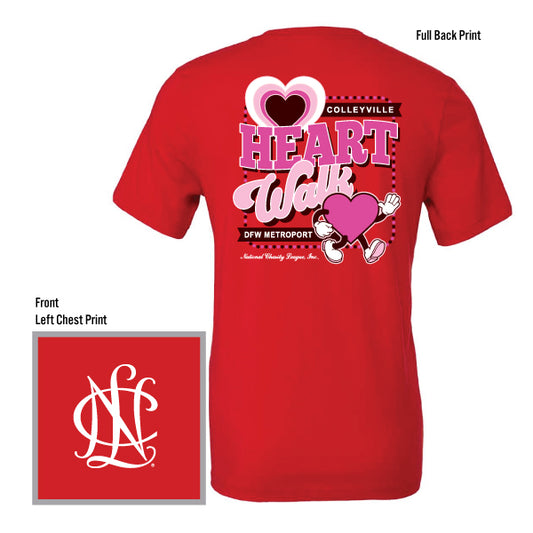 NCL Colleyville - DFW Metroport Chapters Heart Walk Bella Canvas Unisex Jersey Tee