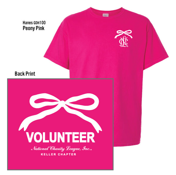 National Charity League Keller Chapter "Volunteer Bows" Comfort Wash Garment-Dyed Tee