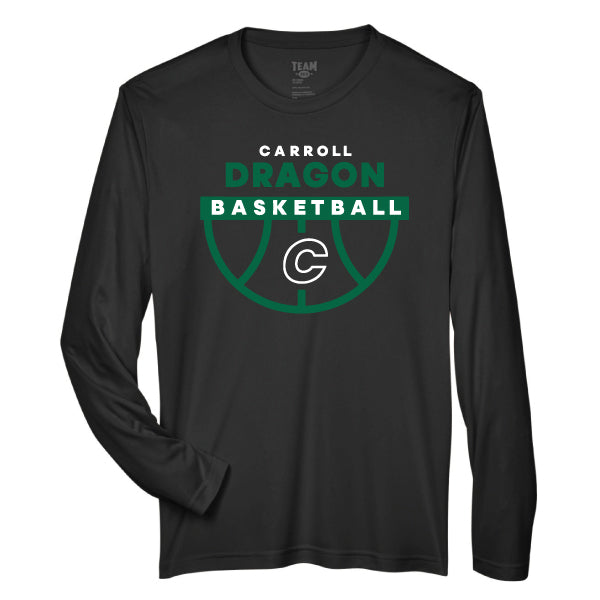 CMS Basketball "Carroll Dragons Basketball" Team 365 Zone Performance L/S Tee